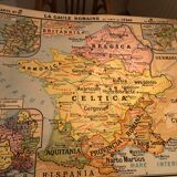 Rare map roman gaulle and lazio on both sides