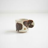 Cortado cup / Double espresso in stoneware "La Vache!" 🐄☕