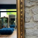 Antique mirror from the 18th century, 166/87.5 cm, copper leaf.