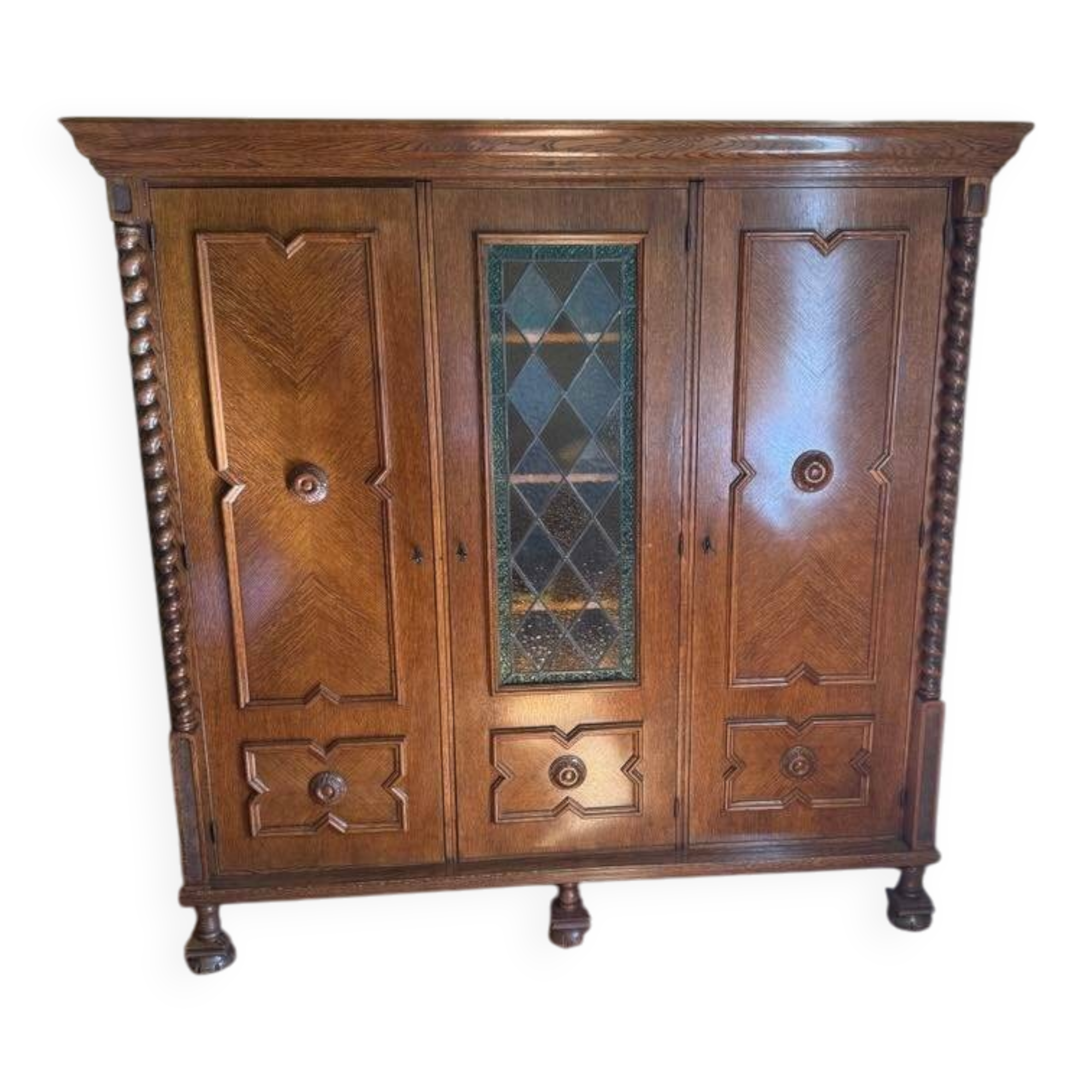Spanish style oak wardrobe, early 20th century