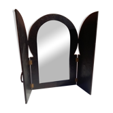 Oriental mirror leather and nails 28x55cm