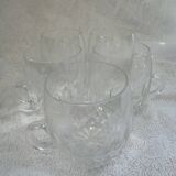 5 small cut crystal cups