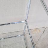 Designer chrome column display shelf - 1970s