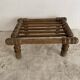Old low turned wooden stool