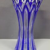 Large Bohemian Crystal Vase, Lotus Model Circa 1950