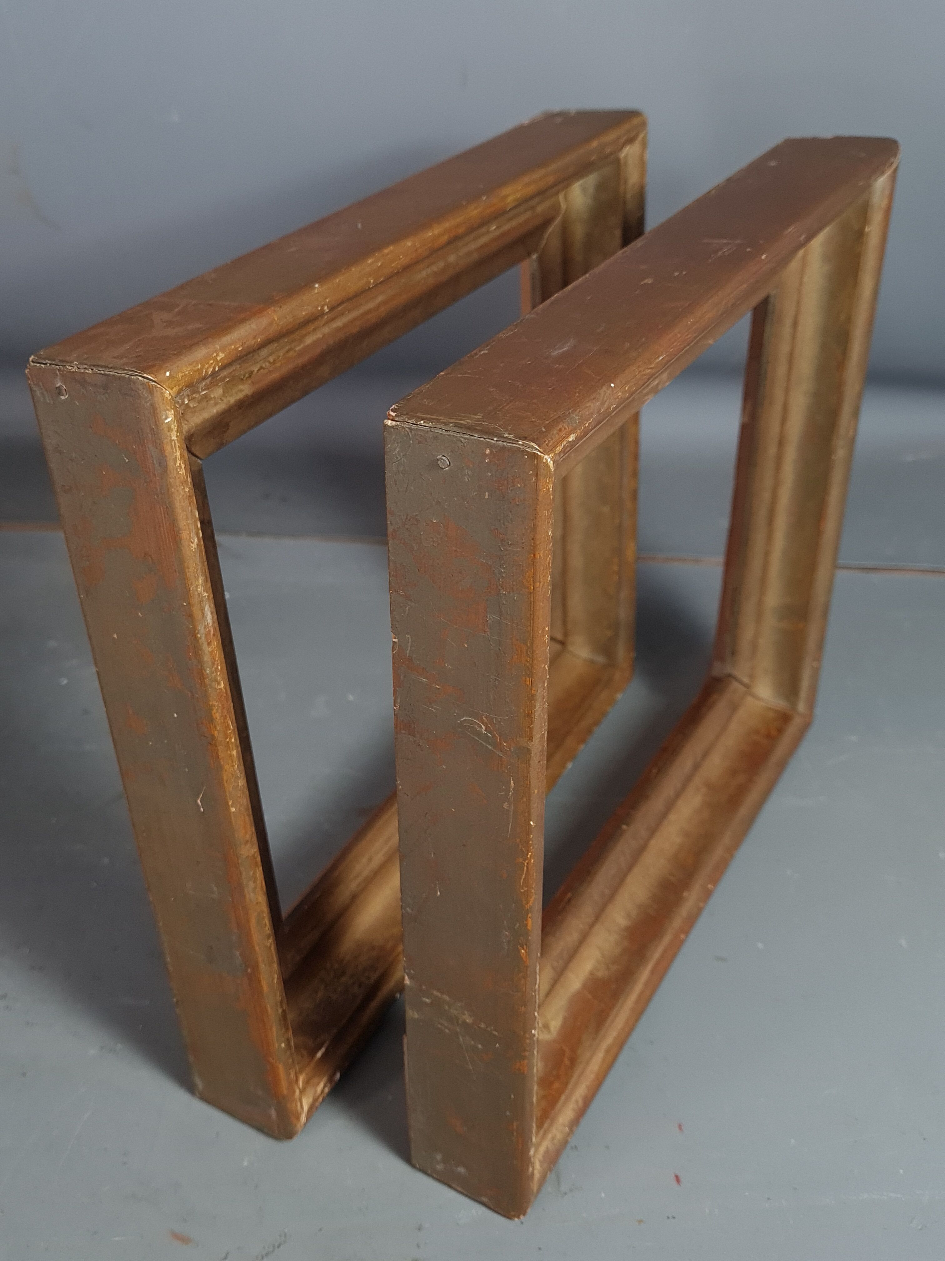 Pair old frames gilded wood gold leaf 26,5x23 cm, foliage 20,5x17 cm SB