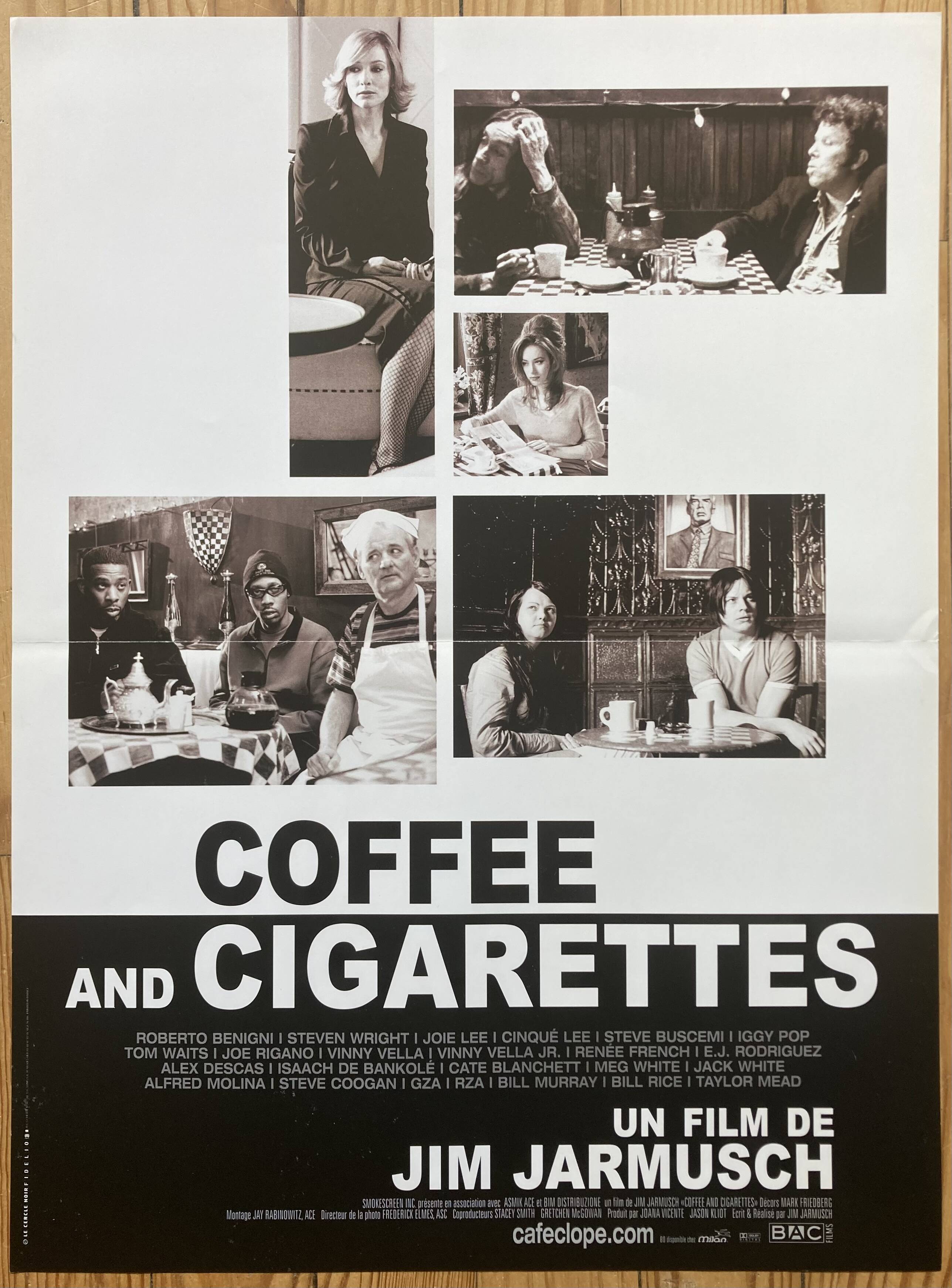 Original movie poster "Coffee and Cigarettes" Jim Jarmusch