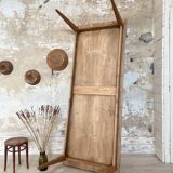 Vintage farm table with spindle legs.