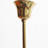 1950s chandelier in brass and glass