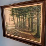 Rural landscape oil painting