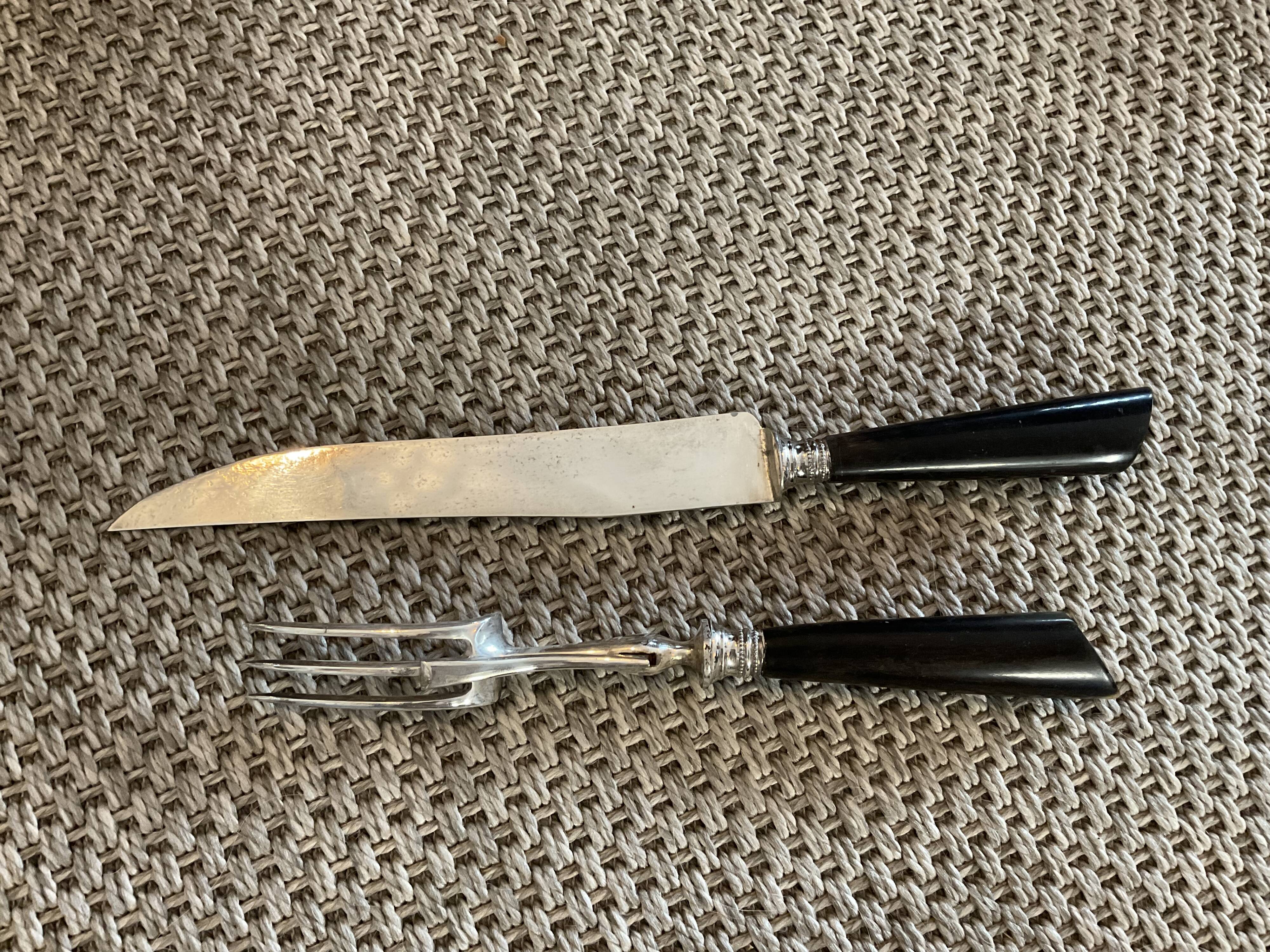 Service cutlery.silver metal