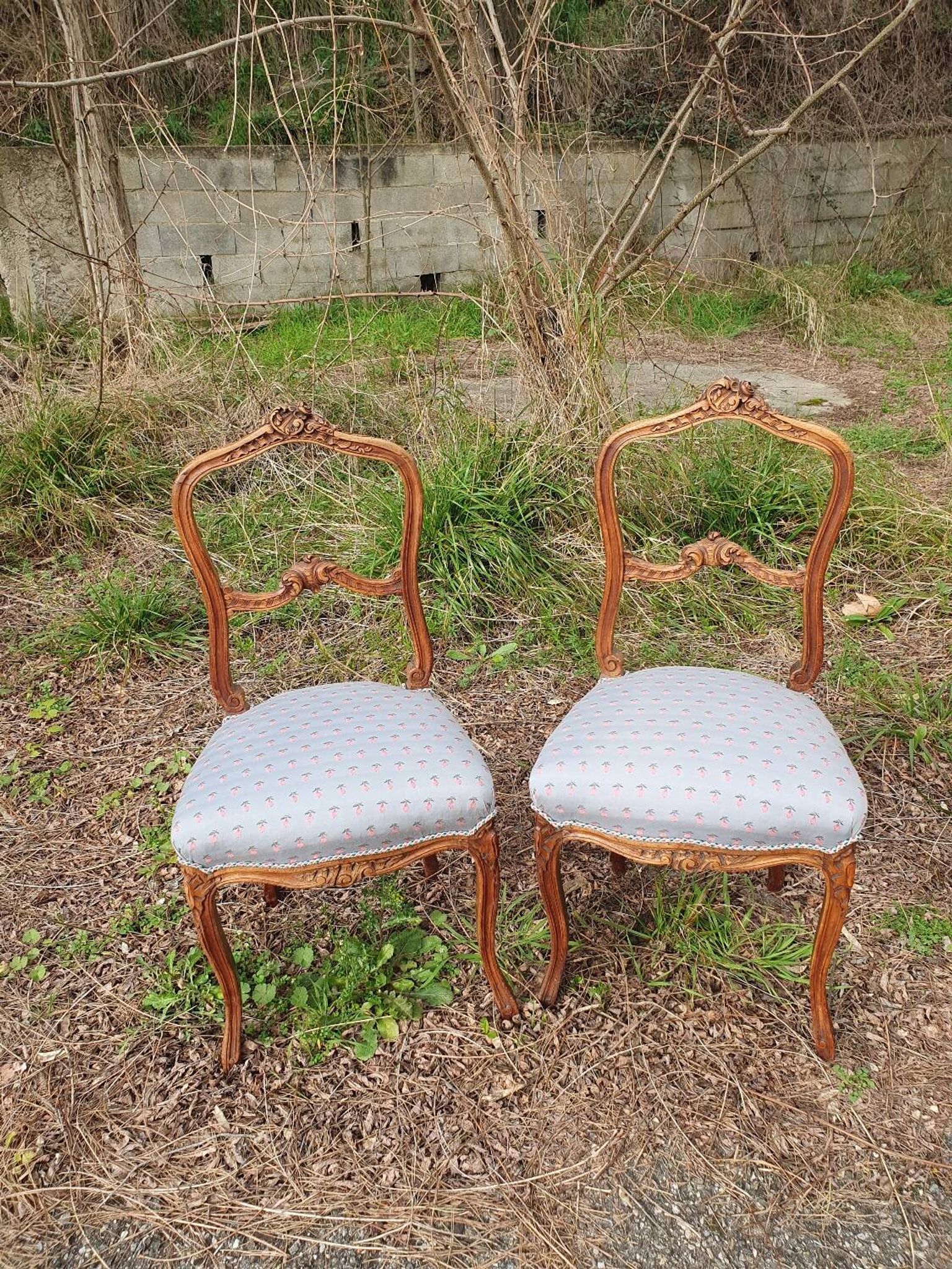 Paire de chaises Louis XV