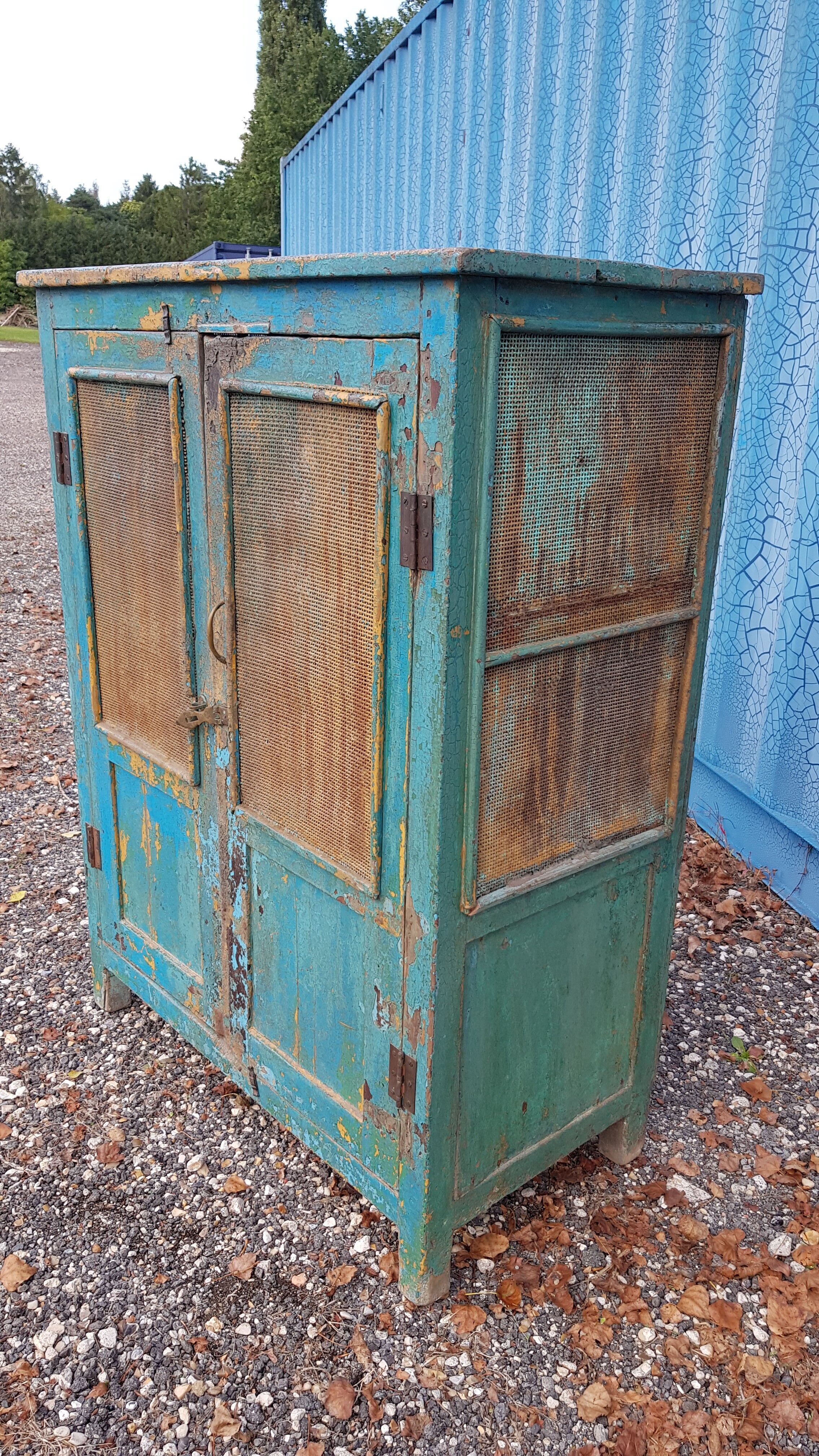 Old Burmese tek pantry with 6 mesh panels
