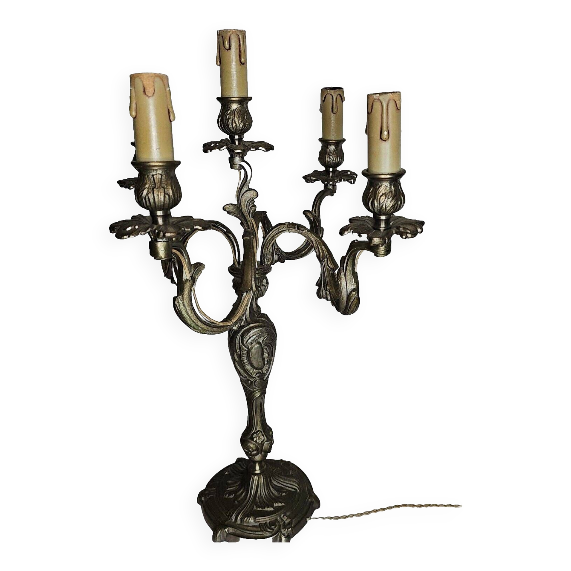 Louis xv style candlestick in bronze