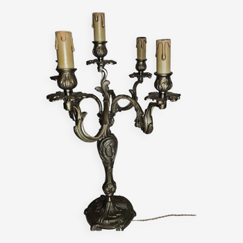Louis xv style candlestick in bronze