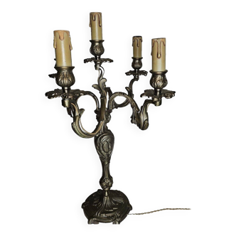 Louis xv style candlestick in bronze