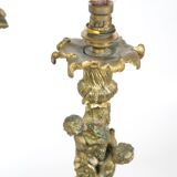 Paire de lampe Rococo Bronze