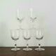 Chiseled stemware, set of 5 vintage water glasses