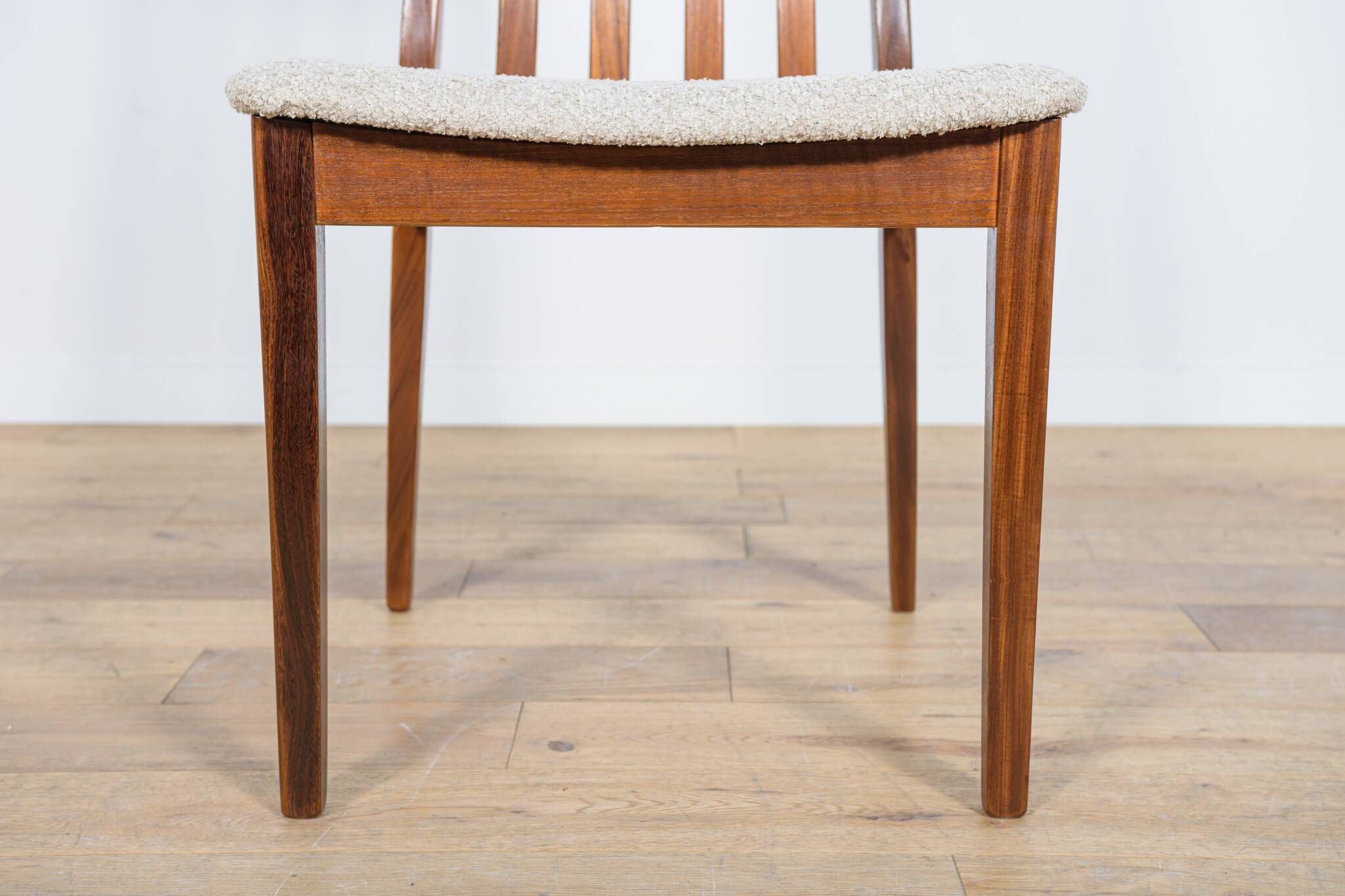 Chaises de salle à manger en teck et tissu du milieu du siècle par Leslie Dandy pour G-Plan, Unite