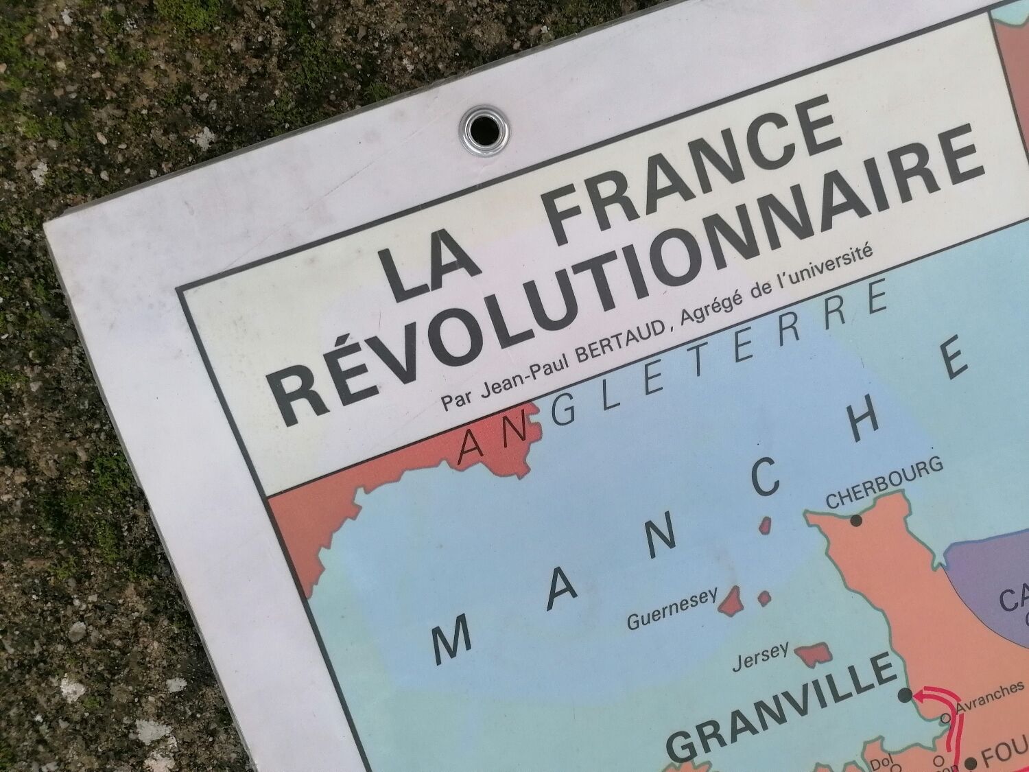 Old historical map Armand Colin The revolutionary France-Paris during the Revolution