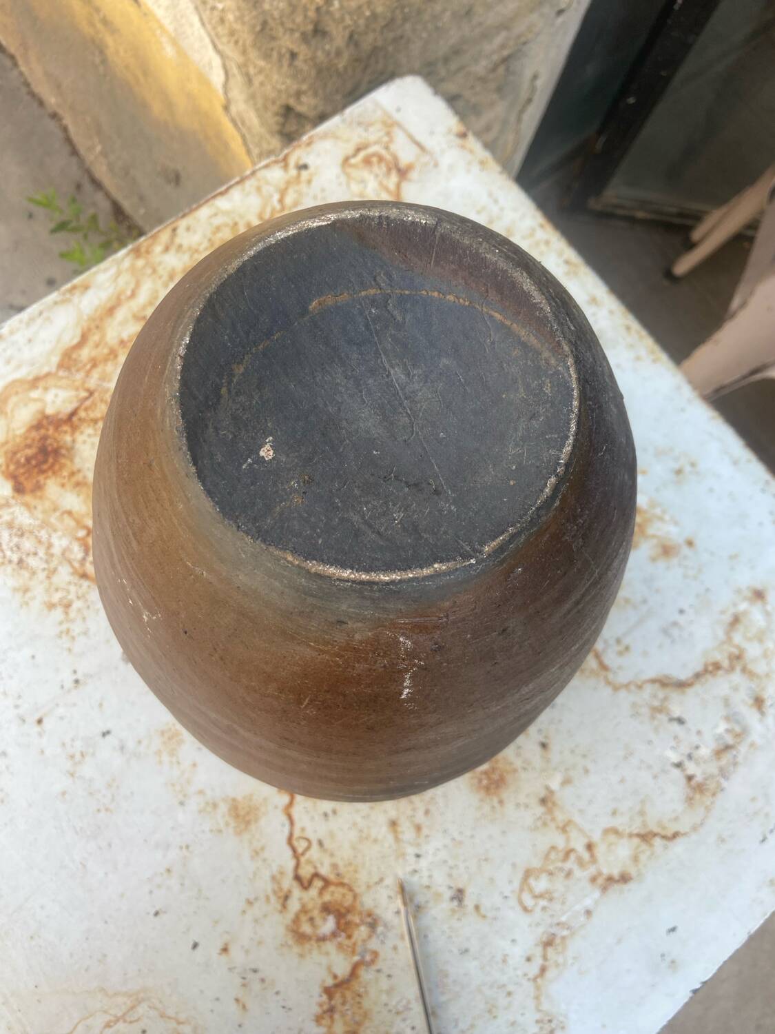 Large old terracotta vase
