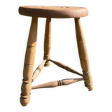 Wooden tripod stool with ball legs