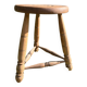 Wooden tripod stool with ball legs