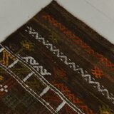 Geometric Pattern Vintage Kilim Rug, 207x301Cm