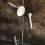 Lampadaire années 1970, 3 lampes chromées