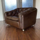 Fauteuil en cuir vintage C610 par Geoffrey Harcourt pour Artifort, années 1960.