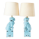 The William Billy Haines style Chinese Fu Dog table lamps circa 1970.