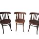 Set di 3 Iconiche Sedie Stile Thonet