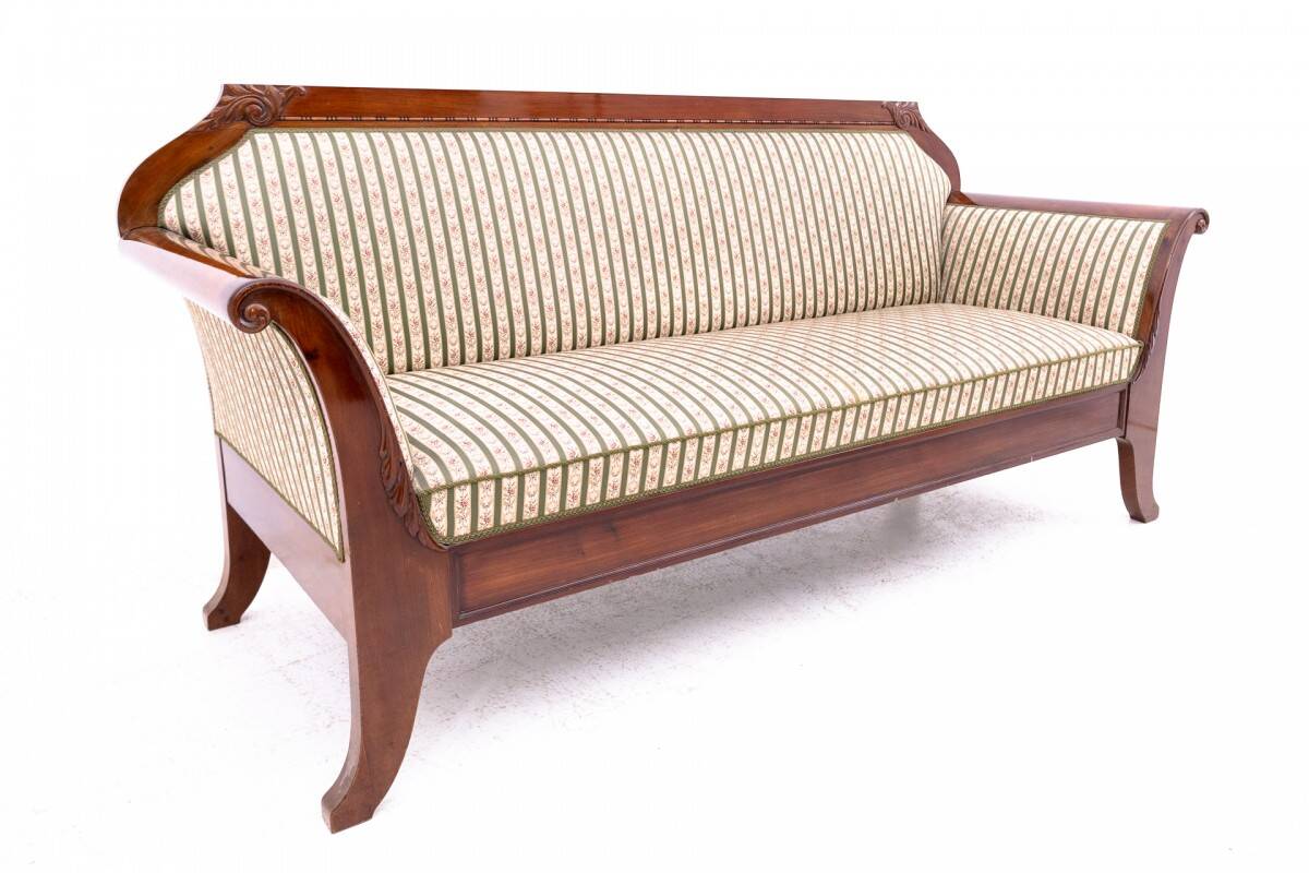 Antique sofa from the late 19th century, Northern Europe.