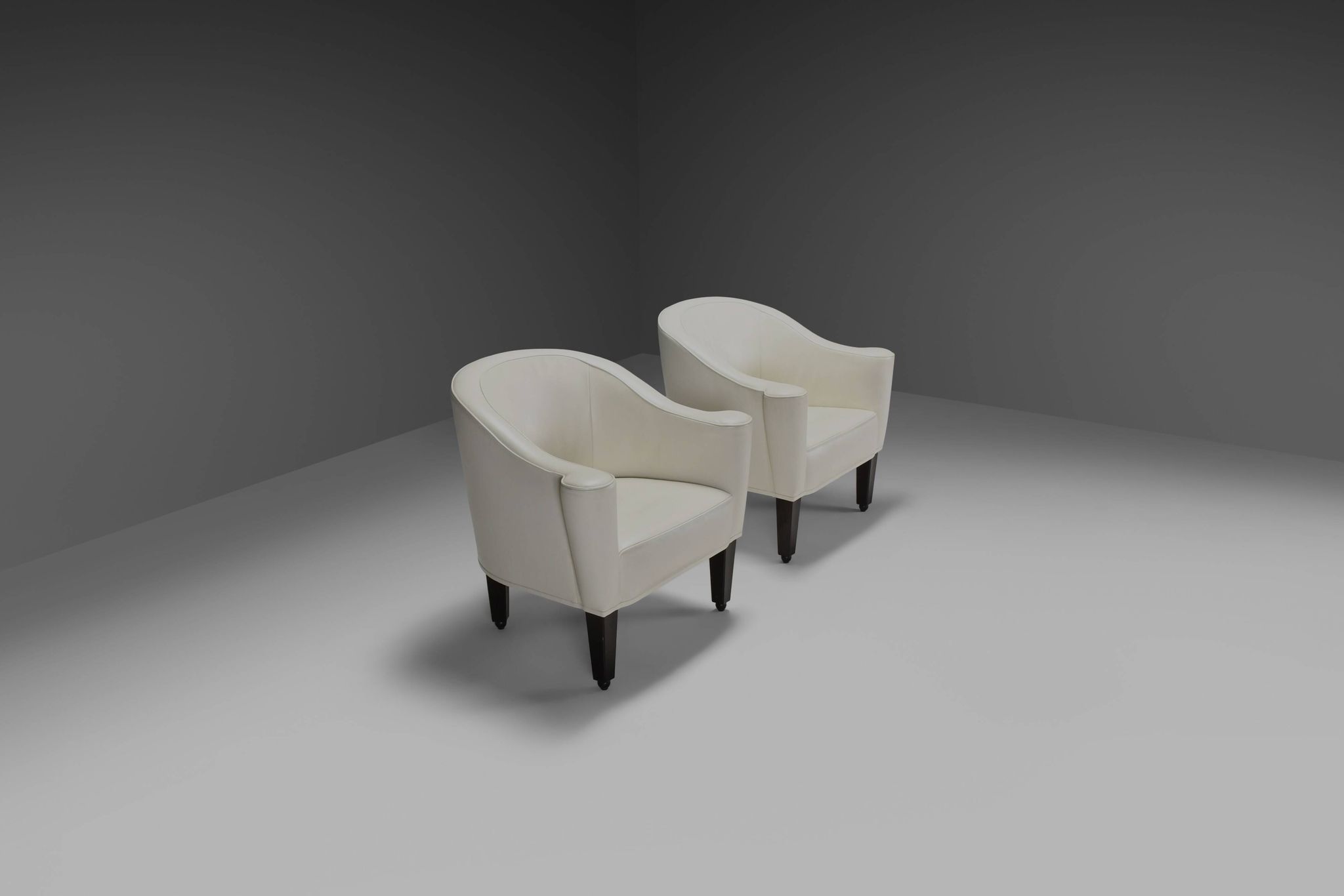 Ensemble de chaises en cuir Josef Hoffmann « Villa Gallia » par Wittmann Austria