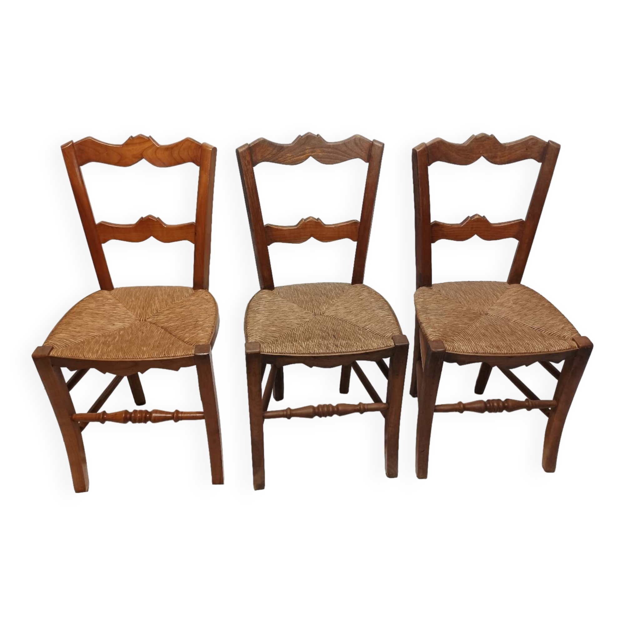 Lot of 3 old Vintage chairs