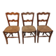 Lot de 3 anciennes chaises Vintage