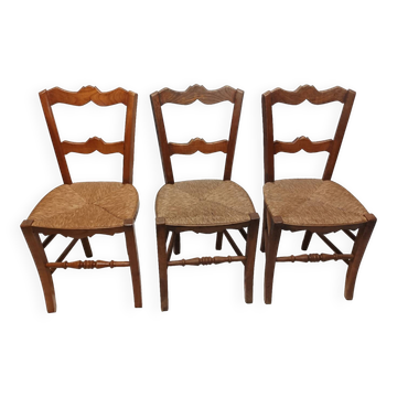 Lot of 3 old Vintage chairs
