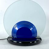 Mid-Century Gong table lamp in marble and glass by Bruno Gecchelin for Skipper. Italy 1981