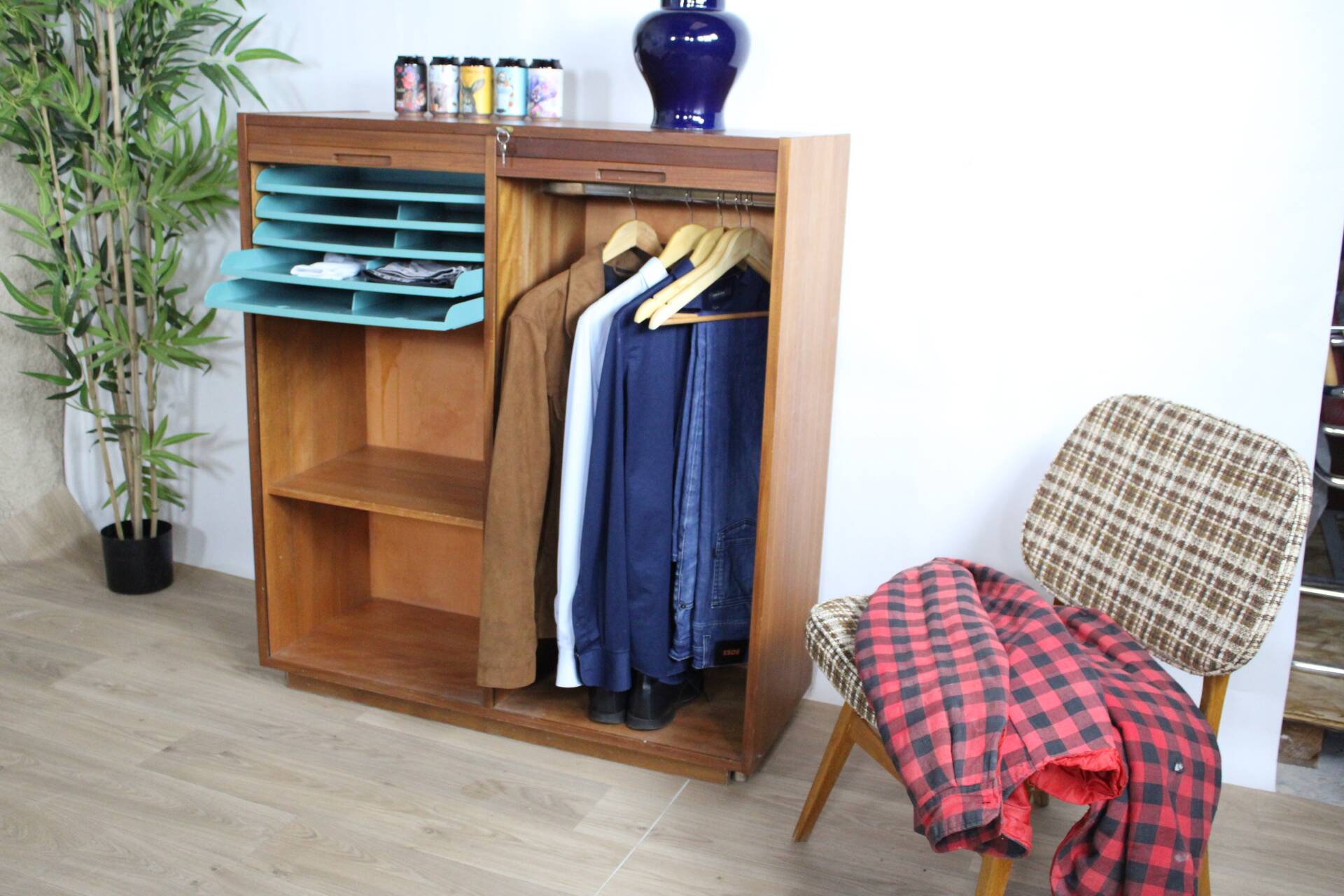 Vintage curtain cabinet 1960 Sweden