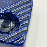 Cobalt blue ceramic ashtray, designed by Cari Zalloni