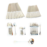 Christofle ribbons, 61-piece flatware set, excellent condition