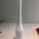 White opaline glass vase