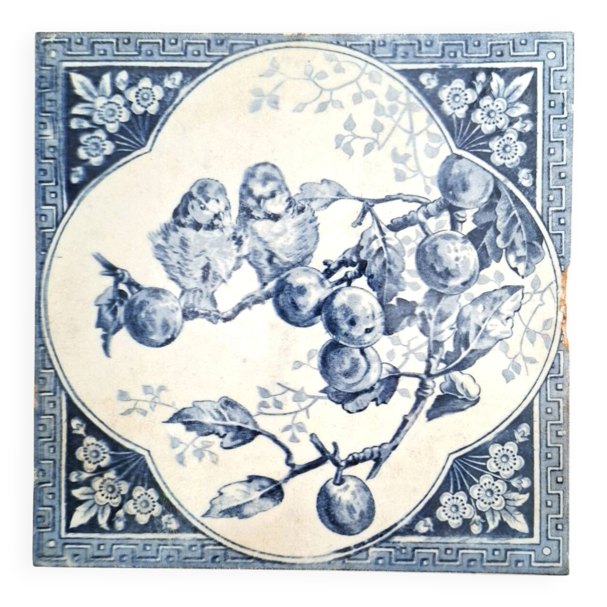 Carreau en faïence terre de fer Gien