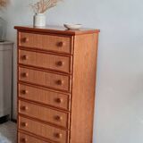 Vintage wicker chest of drawers.