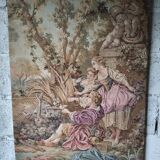 Tapestry gallant scene gobelin panel