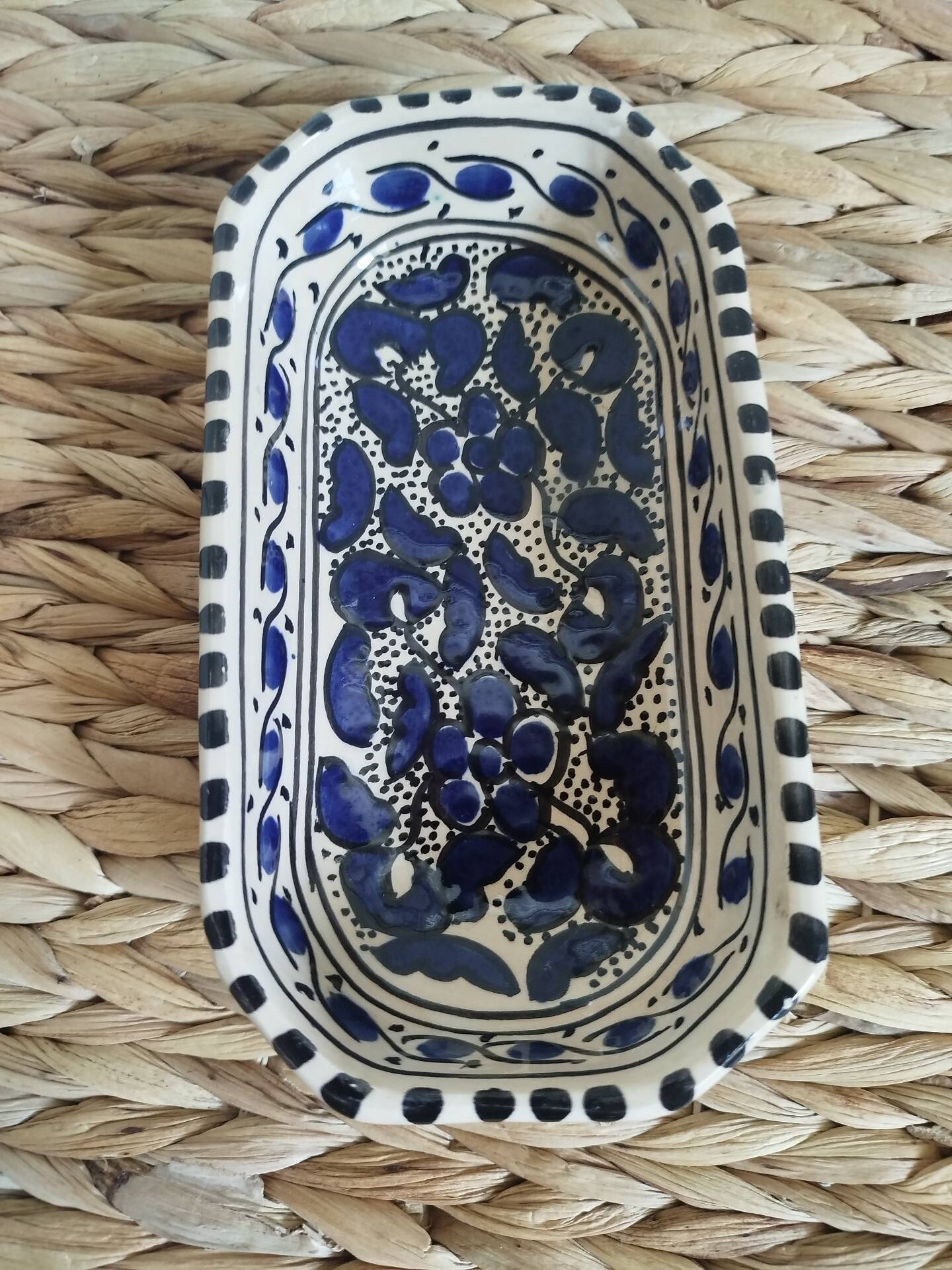 Handcrafted glazed ceramic bowl