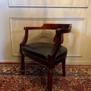 Fauteuil De Bureau, De Style Empire,en Acajou.