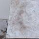 Bistro pedestal table in marble and cast iron lion paws