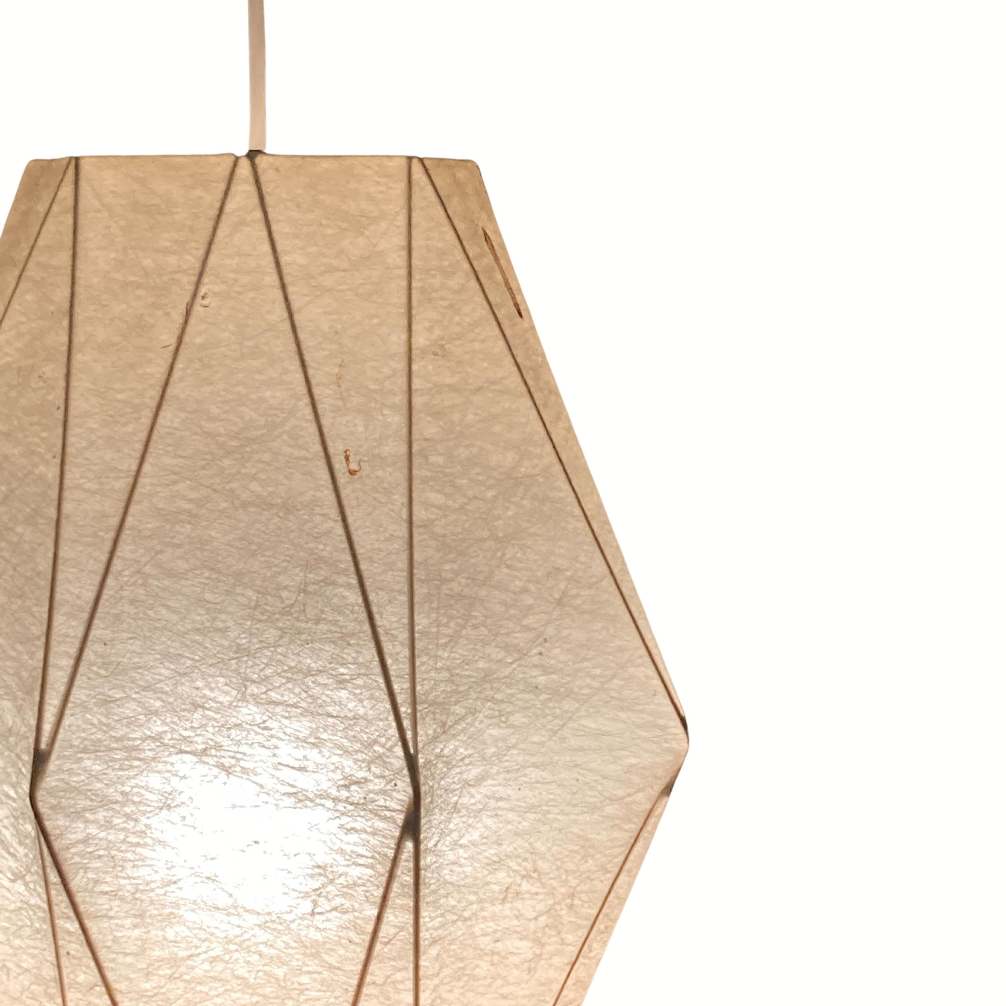 Pair space age cocoon hanging lamps, Germany 1960s