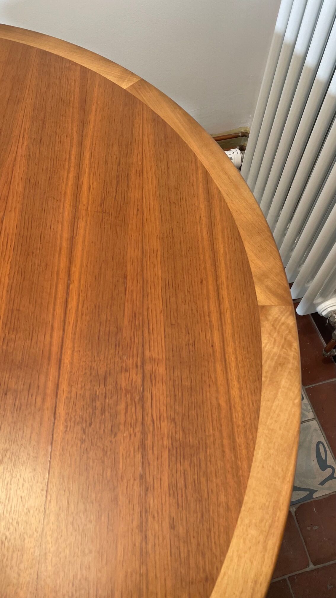 Scandinavian teak table with butterfly extension 60s